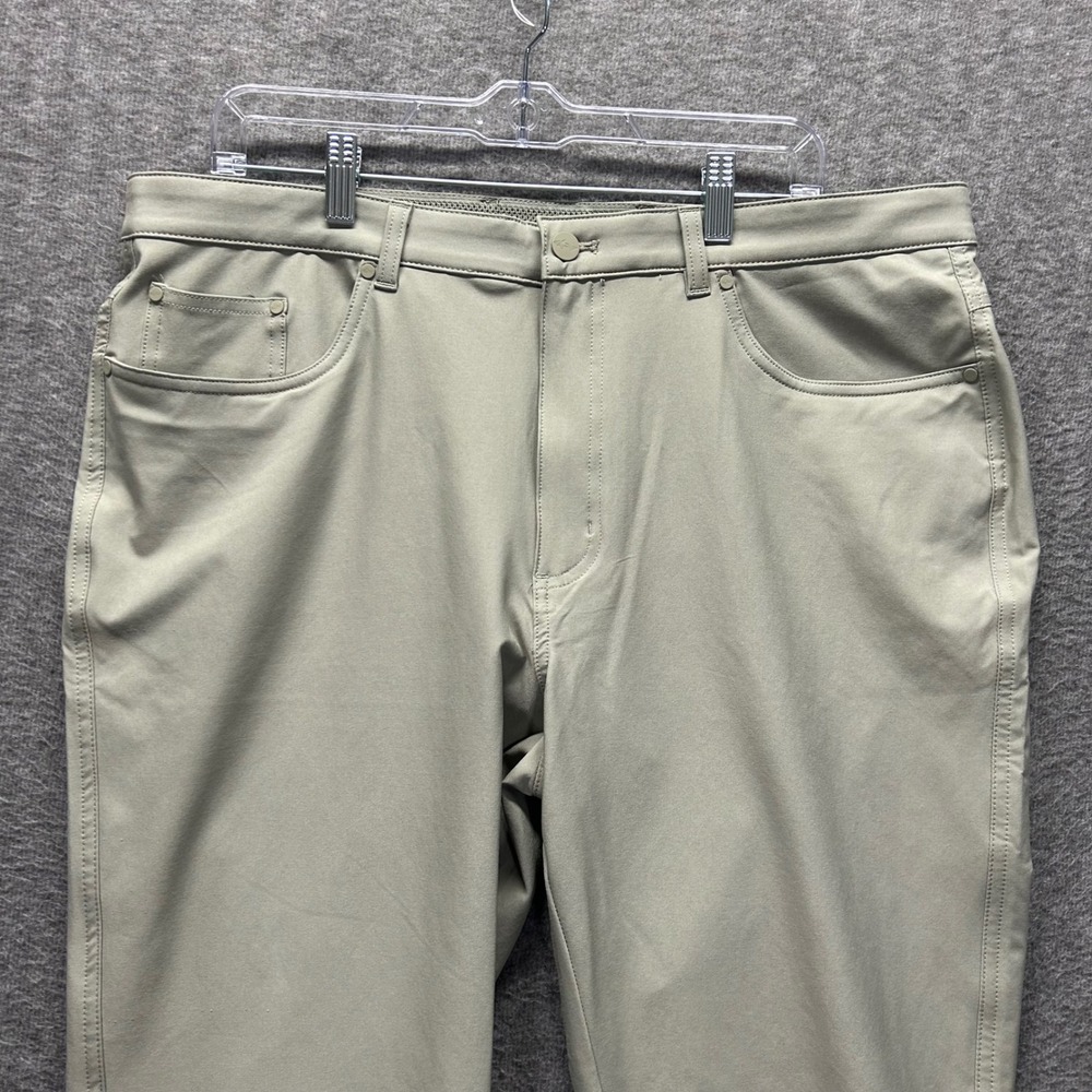 Greg Norman Mens Protek Stretch Golf Pants 38x29 Olive Green 5-Pocket New